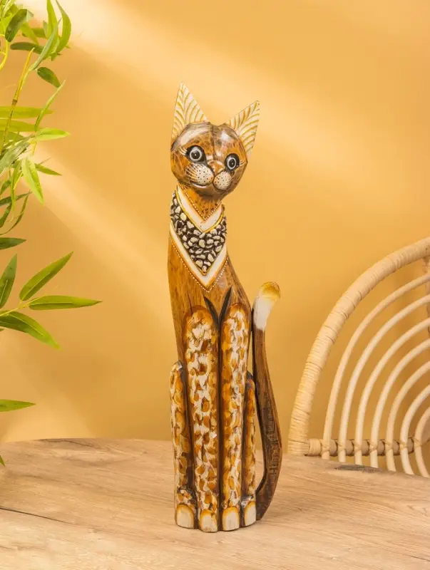 Сувенир «Кошка», 60×14×6 см, дерево, коричневый, МИКС Сувенир «Кошка», 60×14×6 см, дерево, коричневый, МИКС