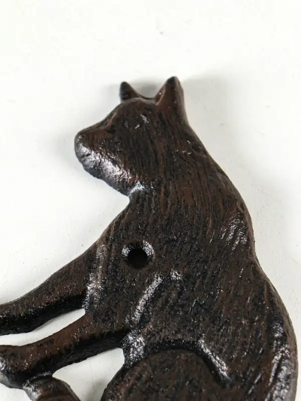 Настенный крючок декоративный &laquo;Кошечка&raquo;, чугун, 9&times;3&times;18 см