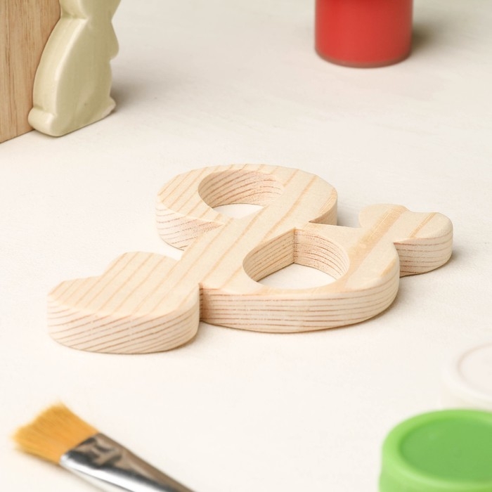 Заготовка для творчества Заготовка для творчества "Восьмерка с сердечками", 11,6 х 8,5 х 1,2 см, сосна