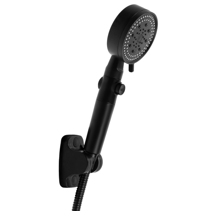 Набор для душа ZEIN Z2715, шланг 150 см, самоклеящийся держатель, лейка 5 режимов, черный Набор для душа ZEIN Z2715, шланг 150 см, самоклеящийся держатель, лейка 5 режимов, черный