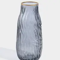 Ваза для цветов &laquo;Амброс&raquo; полосы, 20&times;8.5 см, стекло, серая
