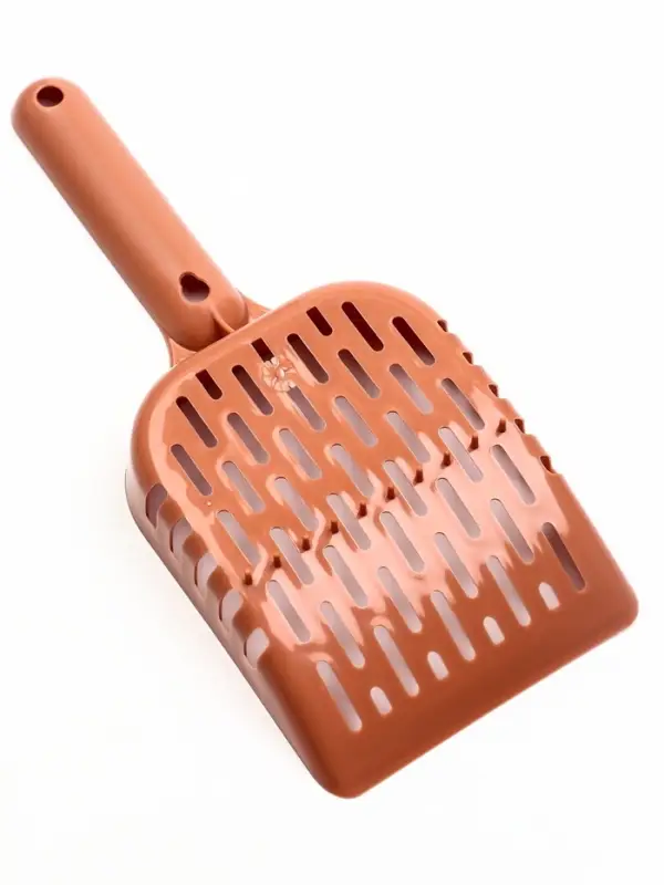 Совок для уборки кошачьего туалета, 23.5&times;10&times;3 см, пластик, цвет коралловый