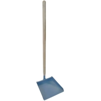 Совок для мусора металл окрашен-й открытый шир 20 см дерев/ручка 70 см 8745