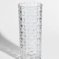 Ваза для цветов &laquo;Шерри&raquo;, кирпичики, 23.5&times;9.5 см, стекло, прозрачная