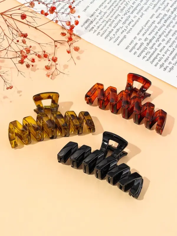 Крабик для волос &laquo;Джуна&raquo;, зигзаг, 9.5 см, МИКС