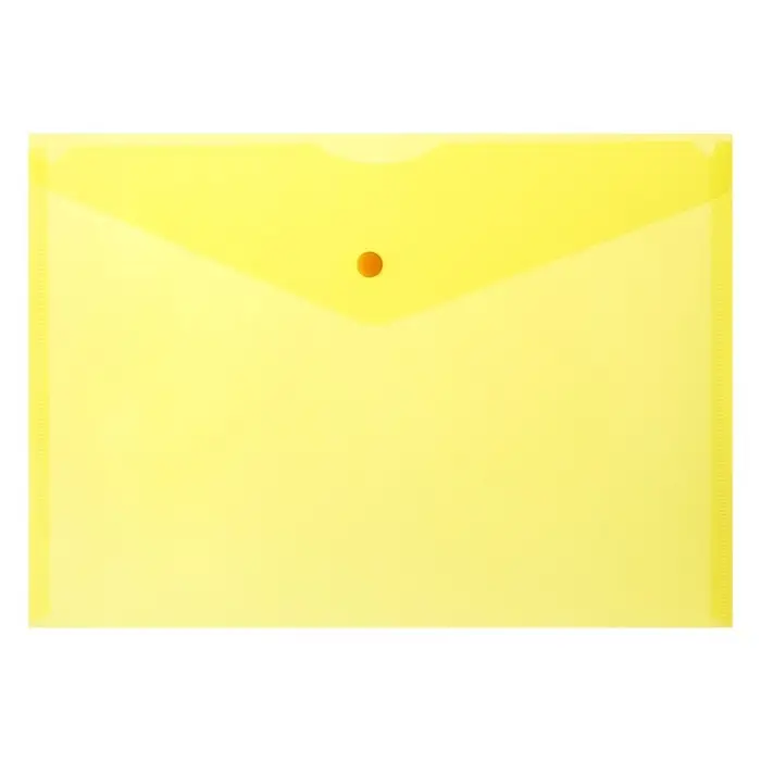 Набор папок-конвертов на кнопке 10 штук, А4, 180 мкм, Calligrata Office, полупрозрачные, микс