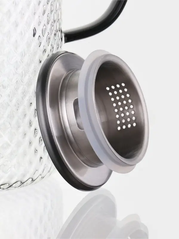 Кувшин Magistro &laquo;Богема. Соты&raquo;, 16&times;11&times;23 см, крышка-сито, стекло, прозрачный