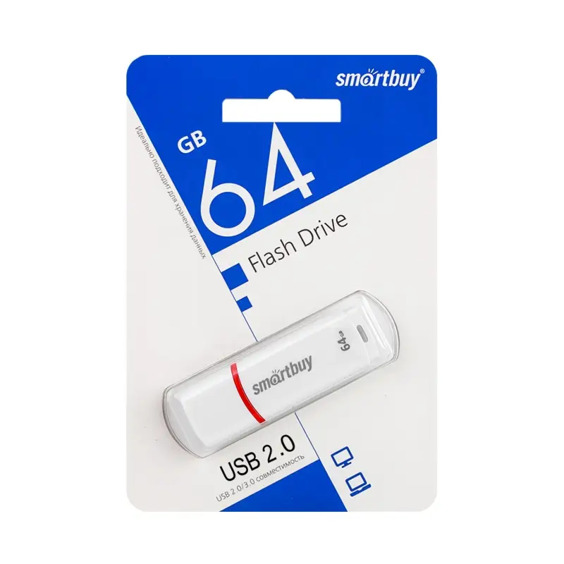 USB накопитель 64 GB Smart Buy Crown Series White