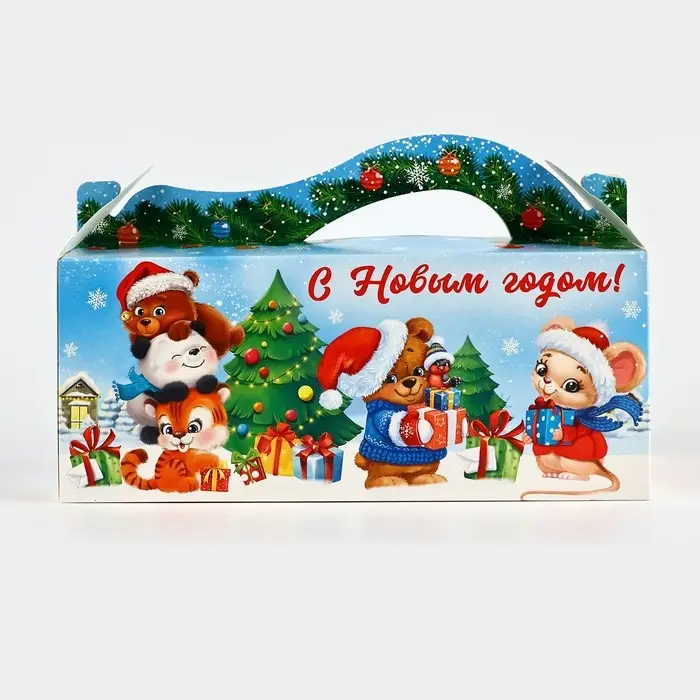 Коробка подарочная новогодняя складная «Детская», 23 х 10 х 10 см Коробка подарочная новогодняя складная «Детская», 23 х 10 х 10 см