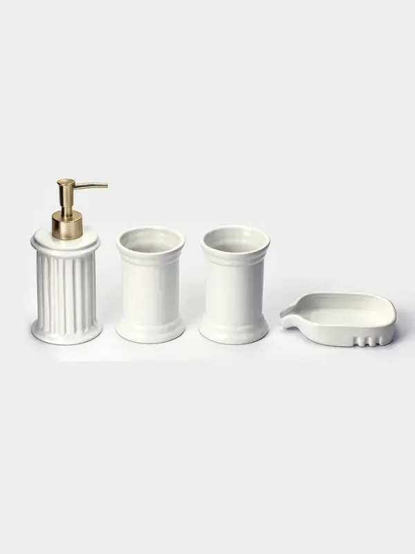 Набор для ванной SAVANNA &laquo;Ретро&raquo;, 4 предмета, дозатор для мыла, 2 стакана, мыльница
