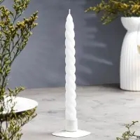 Свеча витая, 2.3&times;24.5 см, 5 ч, 50 г, белая