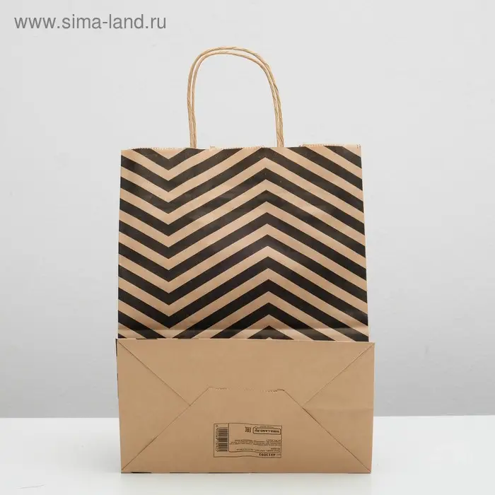 Пакет крафт, «Зиг-заг», 24 х 10,5 х 32 см Пакет крафт, «Зиг-заг», 24 х 10,5 х 32 см