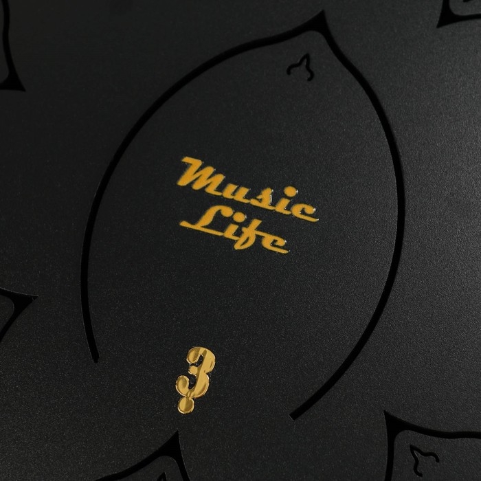 Глюкофон - музыкальный инструмент, Music Life, черный, 15 лепестков, 33 см Глюкофон - музыкальный инструмент, Music Life, черный, 15 лепестков, 33 см