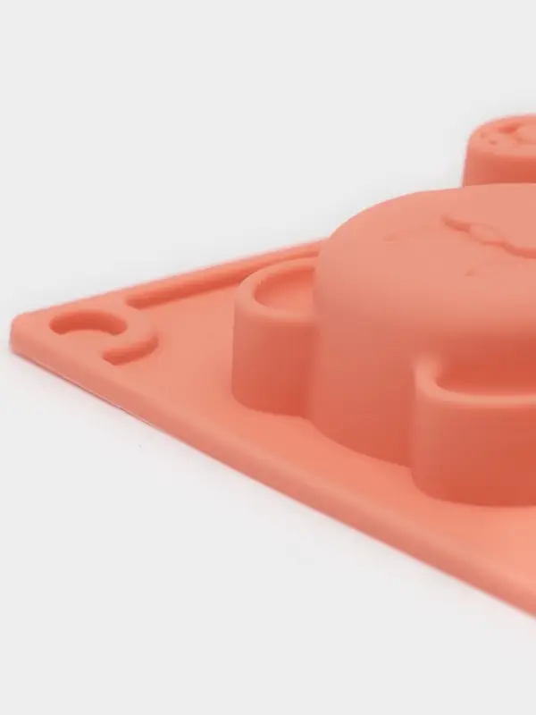 Форма для выпечки Доляна &laquo;Животные. Мишка&raquo;, силикон, 28.5&times;17 см, 6 ячеек (8.5&times;7 см), Pantone 1625 C