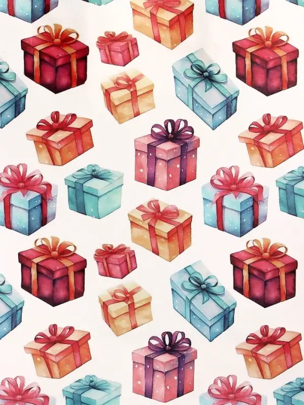 Пакет подарочный крафт «Подарки», 12×6×16 см