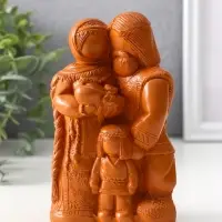 Фигура «Семейный оберег», 14×8.5×6 см, красная глина