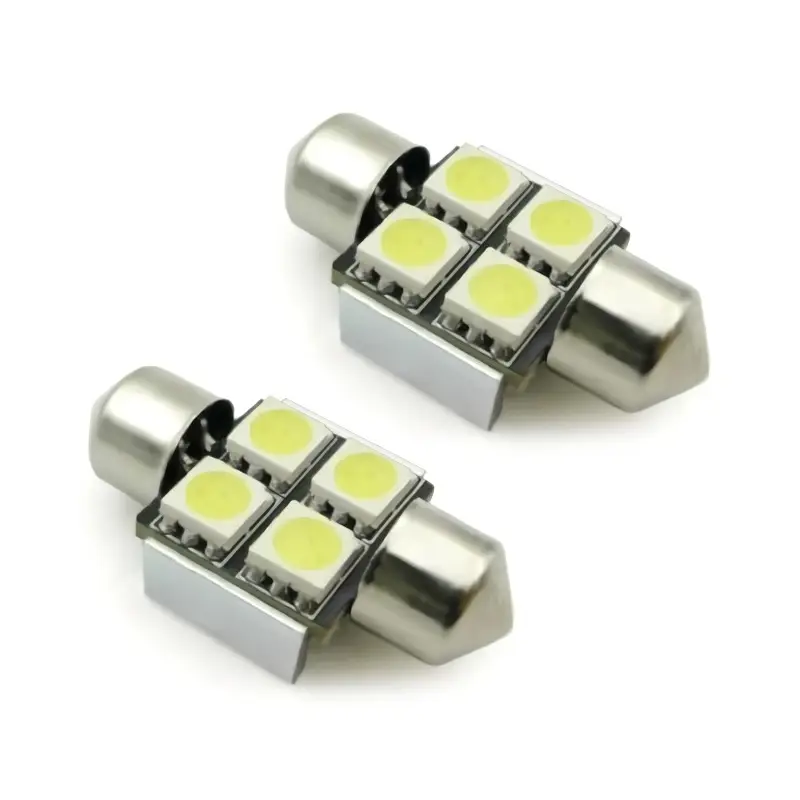 C007 Т11/белый/ (SV8,5/8) 4x5050 SMD 31mm CANBUS, блистер 2 шт.