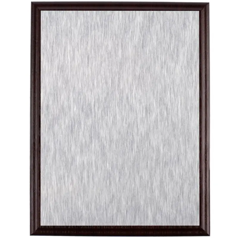 Плакетка Plaque, большая, вишня c серебристой пластиной Плакетка Plaque, большая, вишня c серебристой пластиной