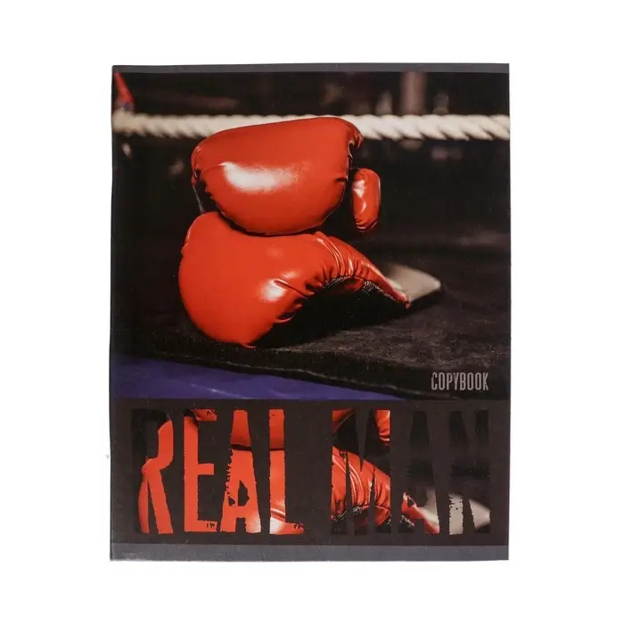 Тетрадь 48 листов в клетку, Calligrata, Real Man, обложка мелованный картон, МИКС