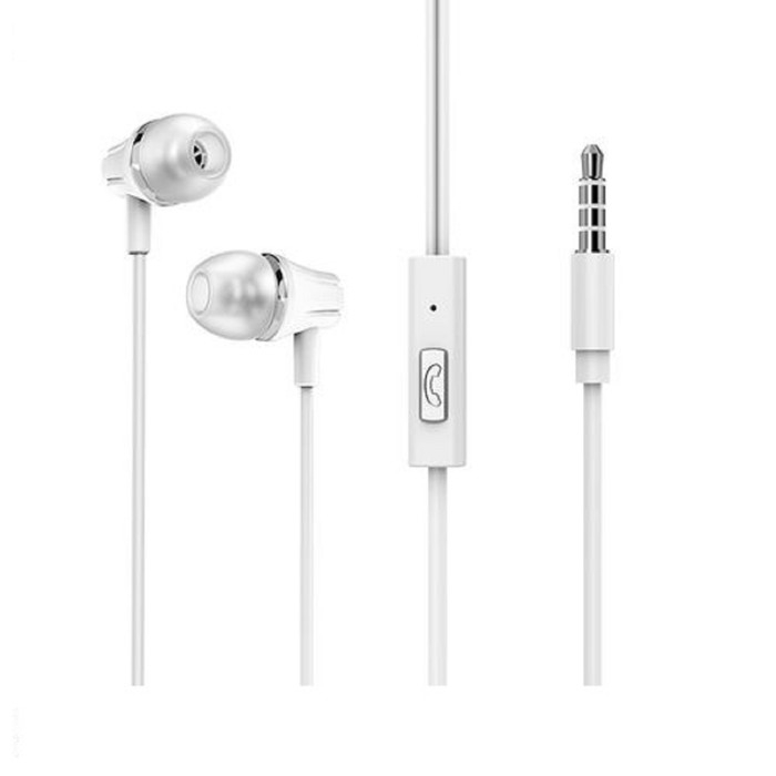 Наушники Borofone M21 Graceful, вакуумные, микрофон, Jack 3.5 мм, кабель 1.2 м, белые Наушники Borofone M21 Graceful, вакуумные, микрофон, Jack 3.5 мм, кабель 1.2 м, белые