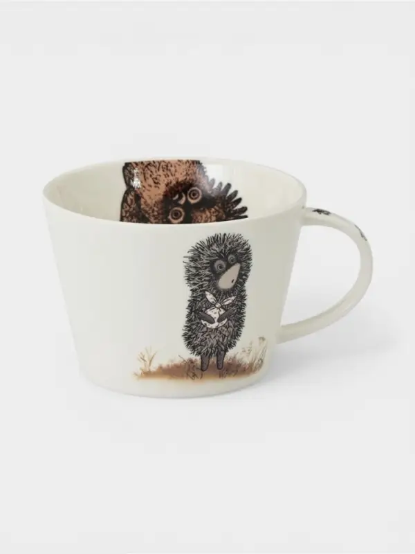 Кружка КОРАЛЛ &laquo;Ёжик в тумане&raquo;, 500 мл, фарфор, белая
