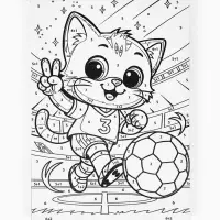 Картина по номерам &laquo;Пушистый футболист&raquo;, 21&times;15 см