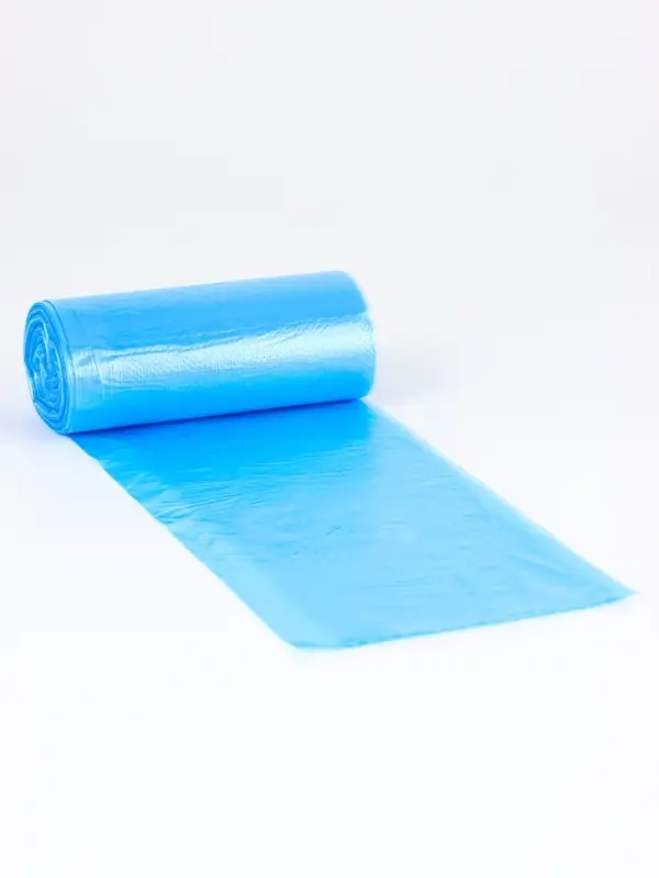 Мешки для мусора в рулоне 60 л, голубые, ПНД, толщина 8 мкм, 30 шт.