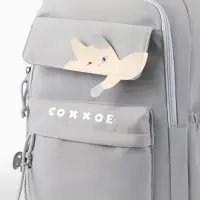 Рюкзак школьный, &laquo;Уставший кот&raquo;, 5 карманов, 2 отделения, 31&times;13.5&times;45 см, серый