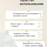 Складная канистра, 10 л, пластик