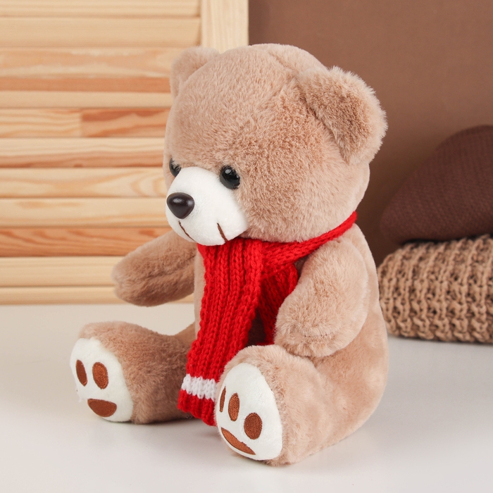 Мягкая игрушка «Мишка в шарфе», 24 см, цвет коричневый Мягкая игрушка «Мишка в шарфе», 24 см, цвет коричневый