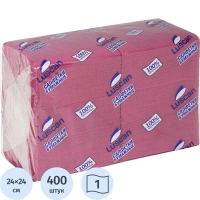 Салфетки бумажные Luscan Profi Pack 1сл24х24 бордовый400шт/уп