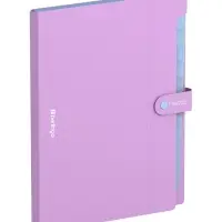 Папка А4 Haze, 12 отделений, 600 мкм, на кнопке, сиреневая