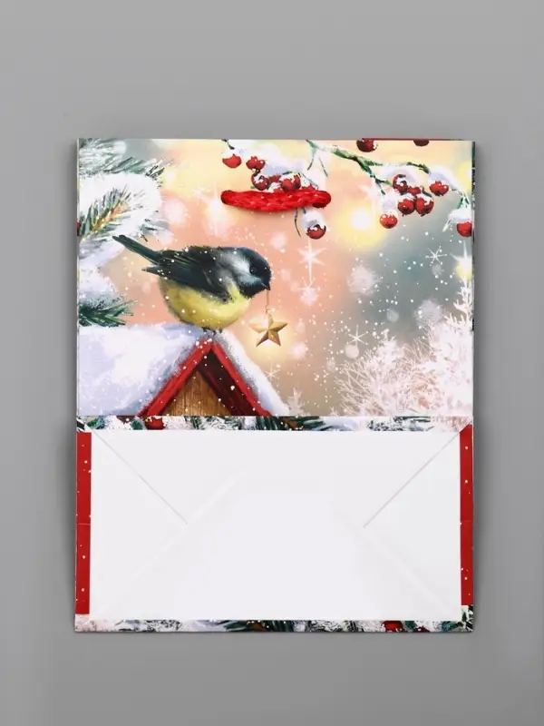 Пакет подарочный новогодний ламинированный, «Ёлка» , 11.5×6.5×14.5 см