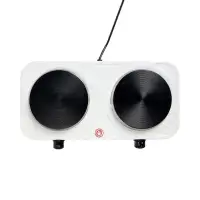 Плитка электрическая LHP-005, 2 конфорки, 2000 Вт, нагреватель диск, белая