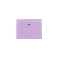 Папка-конверт на кнопке А5+, 180 мкм, ErichKrause "Matt Pastel Bloom", тиснение "песок", непрозрачная, микс