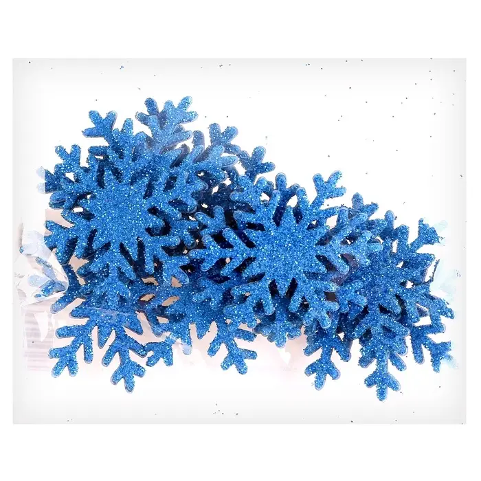 Новогодний декор &laquo;Снежинки&raquo;, на клеевой основе, набор 12 шт.