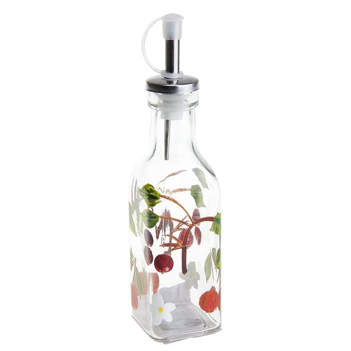 Бутыль стеклянная для соусов и масла «Вишнёвый сад», 200 мл, 5×20 см Бутыль стеклянная для соусов и масла «Вишнёвый сад», 200 мл, 5×20 см