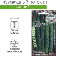 Семена Огурец &laquo;Изумрудный поток&raquo;, F1, 0.2 г, раннеспелый, &laquo;СеДеК&raquo;