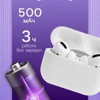 Наушники беспроводные Windigo Pro, TWS, вакуумные, Bluetooth 5.0, 40/500 мАч, белые глянцевые