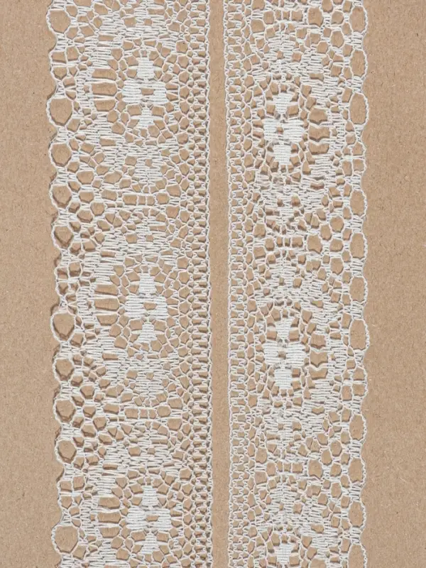 Кружево капроновое, 35 мм, 10&plusmn;1 м, белое