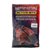 Прикормка Yaman Active Bite Карп, клубника, цвет красный, 900 г