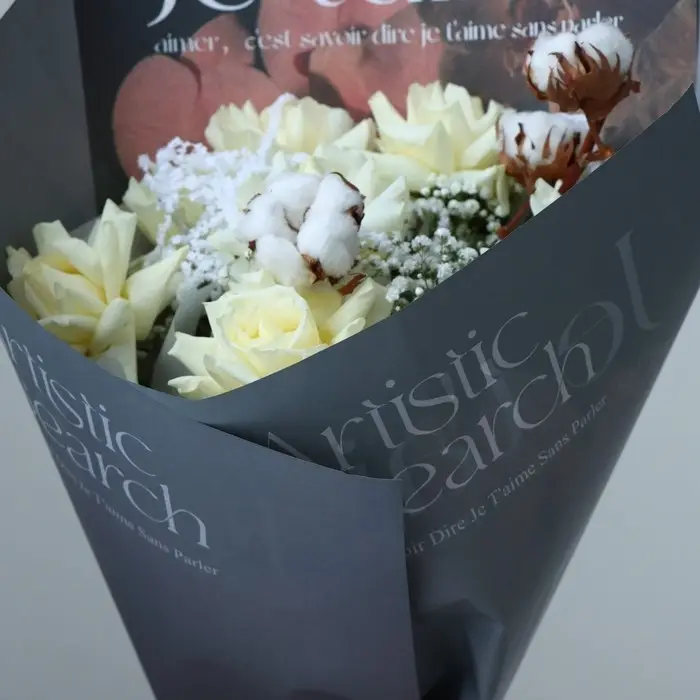 Бумага упаковочная для цветов двухсторонняя Je t`aime, 38 х 50 см