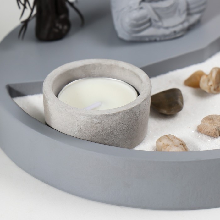 Сад Дзен  Сад Дзен "Будда у дерева" песок+свеча 22,5х17х17 см