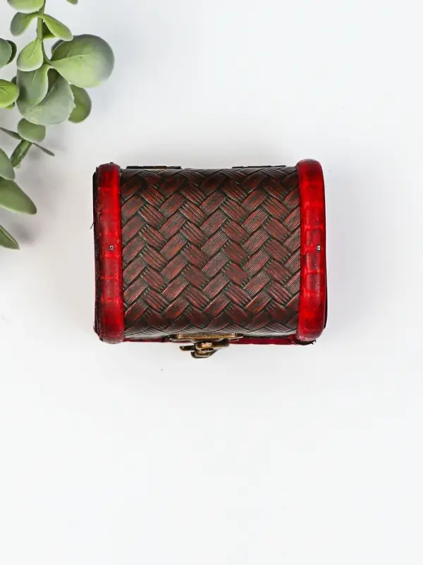 Шкатулка для украшений &laquo;Сундучок. Плетёнка &raquo;, дерево, 6&times;5&times;8 см