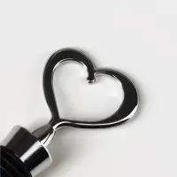 Набор для вина Доляна &laquo;Сердца&raquo;, 2 предмета: штопор, пробка фигурная, нержавеющая сталь