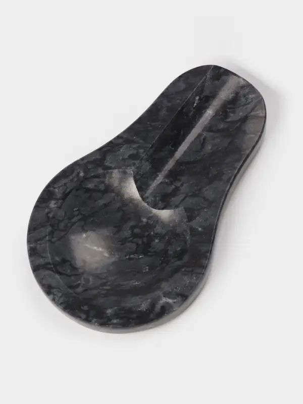Подставка под ложку Magistro Marble, мрамор, 16.5&times;10&times;1.8 см, чёрная