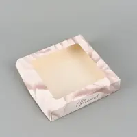 Коробка подарочная складная &laquo;Подарок&raquo;, 20&times;20&times;4 см, с окном