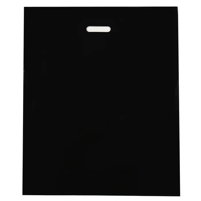 Пакет полиэтиленовый с вырубной ручкой, чёрный, 50&times;60 см, 70 мкм