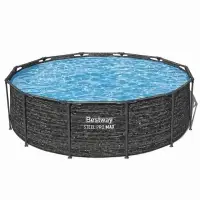 Бассейн каркасный Steel Pro, 366&times;100 см, круглый, цвет графит, 561PG Bestway