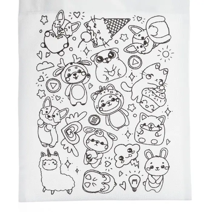 Сумка-Шоппер, раскраска &laquo;Зверята&raquo; 20&times;27 см